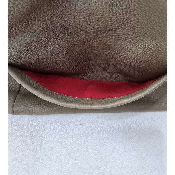 Dooney and Bourke Pebble Grain Logo Lock Tote Shoulder Purse Bag Taupe/Elephant - Picture 13 of 15